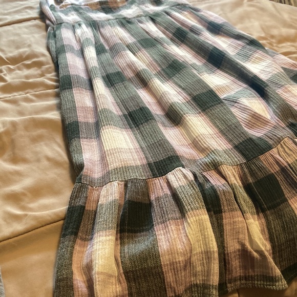 Dress, long, light purple and grey plaid, 60% cotton 40%rayom - Picture 5 of 7